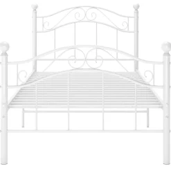 vidaXL Camas Y Accesorios-Estructura de cama sin colchón metal 90x200 cm