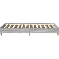 vidaXL Estructura de cama sin colchón 120x200 cm Gris sonoma Discount