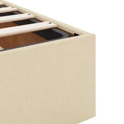 vidaXL Estructura de cama otomana sin colchón tela 80x200cm Crema Clearance