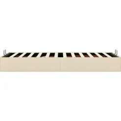 vidaXL Estructura de cama otomana sin colchón tela 80x200cm Crema Clearance