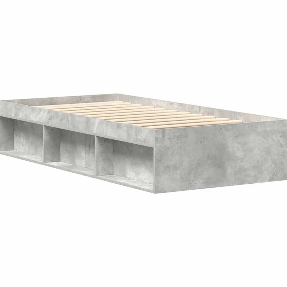 vidaXL Estructura de cama gris hormigón 90x200 cm Gris hormigón Hot