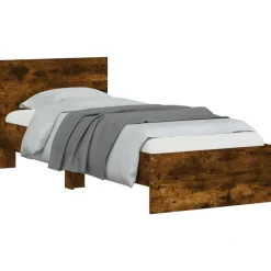 vidaXL Camas Y Accesorios-Estructura de cama cabecero luces LED 90x200 cm