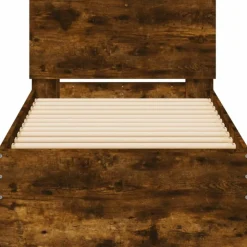 vidaXL Camas Y Accesorios-Estructura de cama cabecero luces LED 90x200 cm