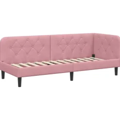 vidaXL Estructura de cama en esquina 80 x 200 cm Terciopelo Rosa Clearance