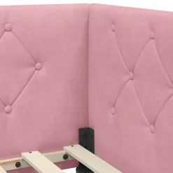 vidaXL Estructura de cama en esquina 80 x 200 cm Terciopelo Rosa Clearance