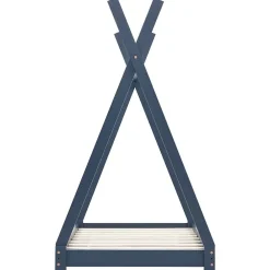 vidaXL Estructura de cama infantil madera maciza pino 70x140 cm Gris Sale