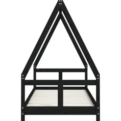 vidaXL Estructura de cama para niños madera de pino 80x200 cm Negro Hot