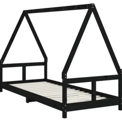 vidaXL Estructura de cama para niños madera de pino 80x200 cm Negro Hot