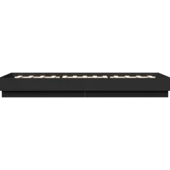 vidaXL Estructura de cama madera de ingeniería negra 100x200 cm Negro Outlet