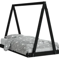 vidaXL Estructura de cama para niños madera de pino 80x160 cm Negro Outlet
