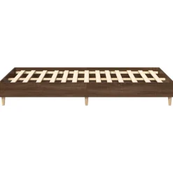 vidaXL Camas Y Accesorios-Estructura de cama sin colchón madera marrón roble 120x200 cm