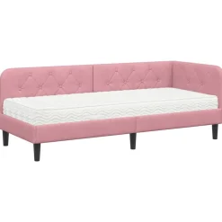 vidaXL Camas Y Accesorios-Estructura de cama en esquina 80 x 200 cm Terciopelo