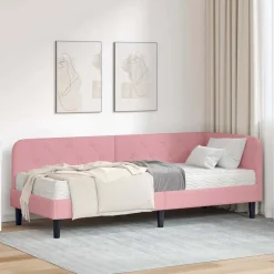 vidaXL Camas Y Accesorios-Estructura de cama en esquina 80 x 200 cm Terciopelo