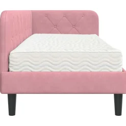 vidaXL Camas Y Accesorios-Estructura de cama en esquina 80 x 200 cm Terciopelo