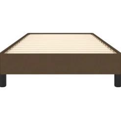 vidaXL Estructura de cama sin colchón tela marrón oscuro 80x200 cm Marr&oacute;n oscuro Outlet