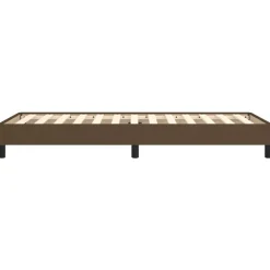 vidaXL Estructura de cama sin colchón tela marrón oscuro 80x200 cm Marr&oacute;n oscuro Outlet