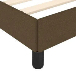 vidaXL Estructura de cama sin colchón tela marrón oscuro 80x200 cm Marr&oacute;n oscuro Outlet