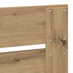 vidaXL Estructura de cama con cabecera Roble Artesanal 140 x 190 cm Roble artisan Best