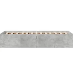 vidaXL Estructura de cama madera de ingeniería gris hormigón 75x190 cm Gris hormigón Outlet