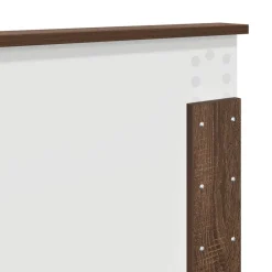vidaXL Estructura de cama con cabecera Roble Marrón 140 x 200 cm Marr&oacute;n roble New