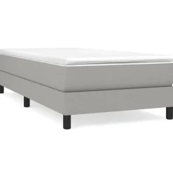 vidaXL Estructura de cama con somier tela 80x200 cm Gris claro