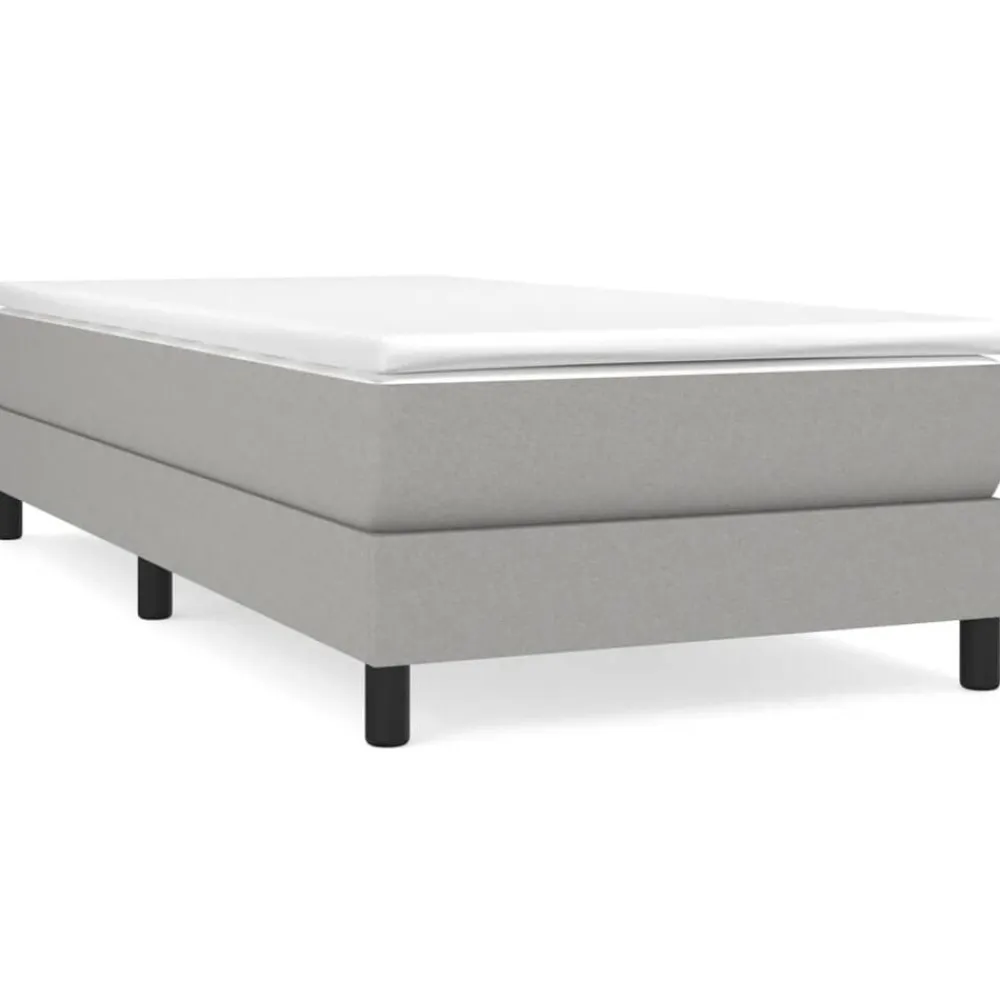vidaXL Estructura de cama con somier tela 80x200 cm Gris claro