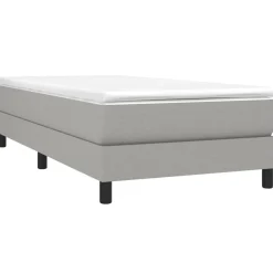 vidaXL Estructura de cama con somier tela 80x200 cm Gris claro