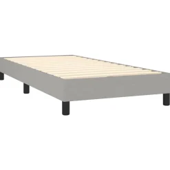 vidaXL Estructura de cama con somier tela 80x200 cm Gris claro