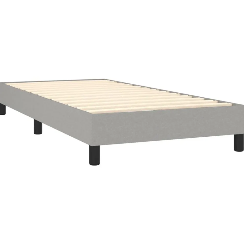vidaXL Estructura de cama con somier tela 80x200 cm Gris claro