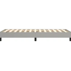 vidaXL Estructura de cama con somier tela 80x200 cm Gris claro