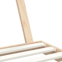 Niños vidaXL Mobiliario Para Bebés Y Niños Pequeños-Estructura de cama para niños madera maciza de pino 70x140 cm