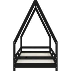 vidaXL Estructura de cama para niños madera de pino 80x200 cm Negro Hot