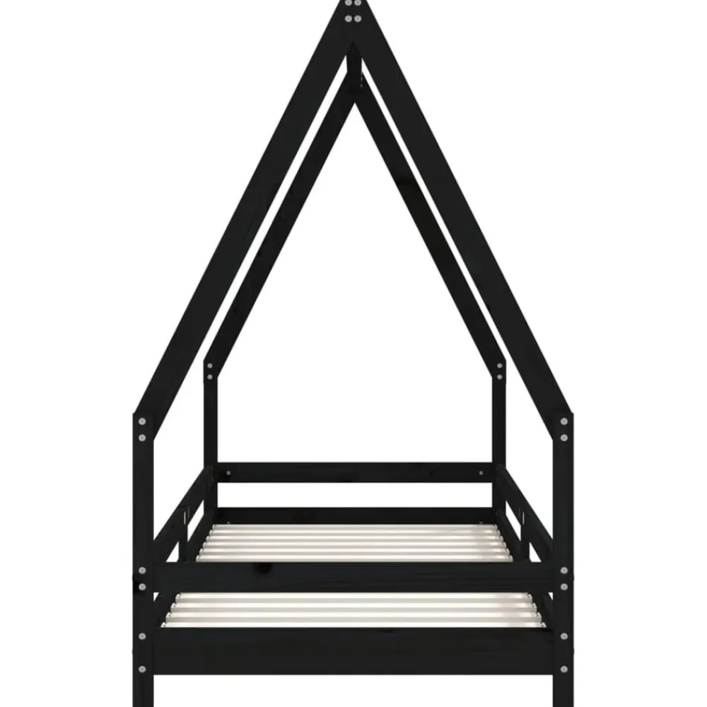 vidaXL Estructura de cama para niños madera de pino 80x200 cm Negro Hot