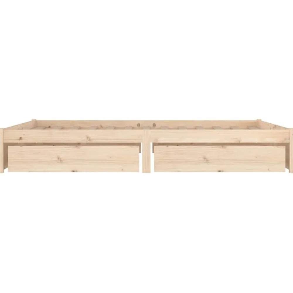 vidaXL Camas Y Accesorios-Estructura de cama con cajones 140x190 cm