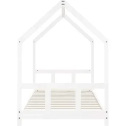 vidaXL Estructura de cama para niños madera de pino 90x200 cm Blanco Discount