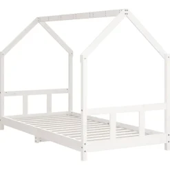 vidaXL Estructura de cama para niños madera de pino 90x200 cm Blanco Discount