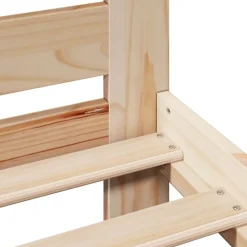 vidaXL Estructura de cama sin colchón madera maciza de pino 90x200 cm Natural New
