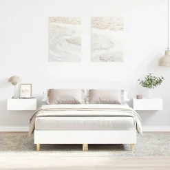 vidaXL Camas Y Accesorios-Estructura de cama sin colchón blanca 120x200 cm