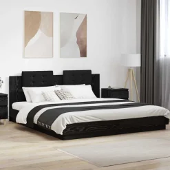 vidaXL Camas Y Accesorios-Estructura de cama con cabecero 200 x 200 cm