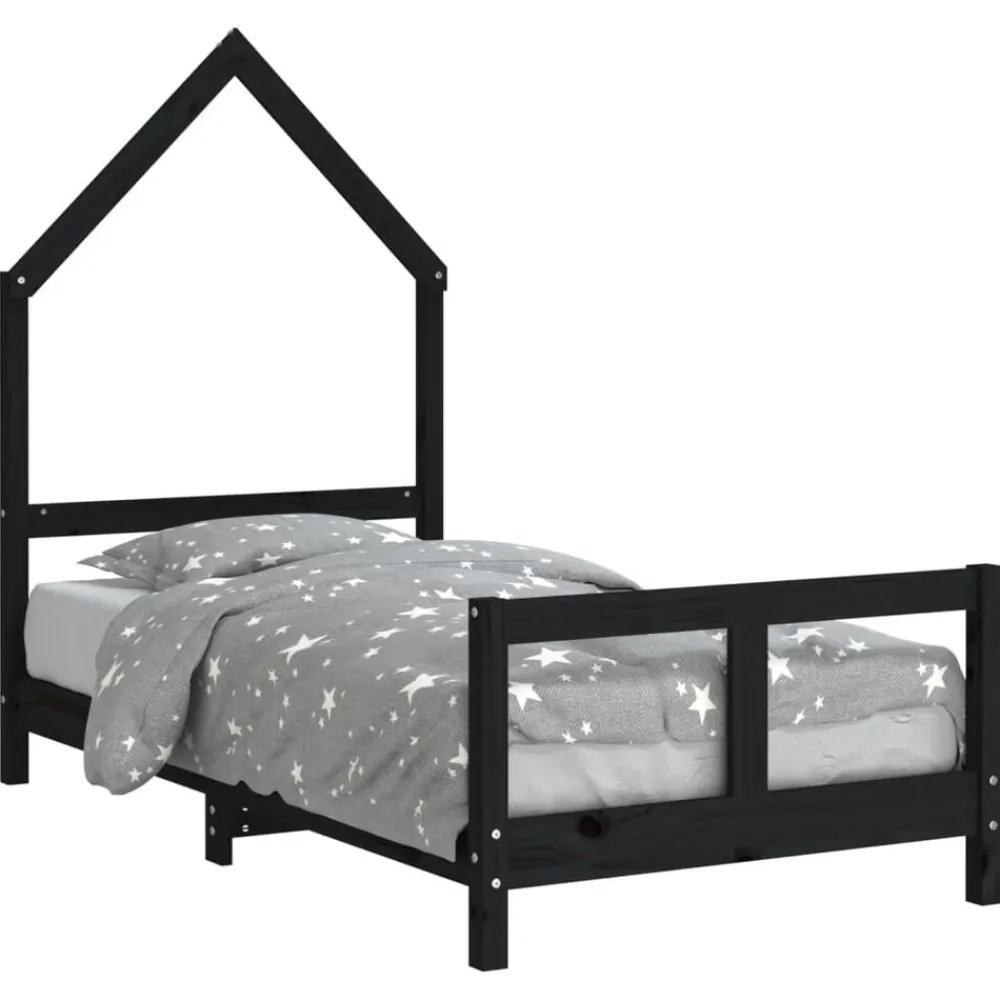 Niños vidaXL Mobiliario Para Bebés Y Niños Pequeños-Estructura de cama para niños madera de pino 80x160 cm