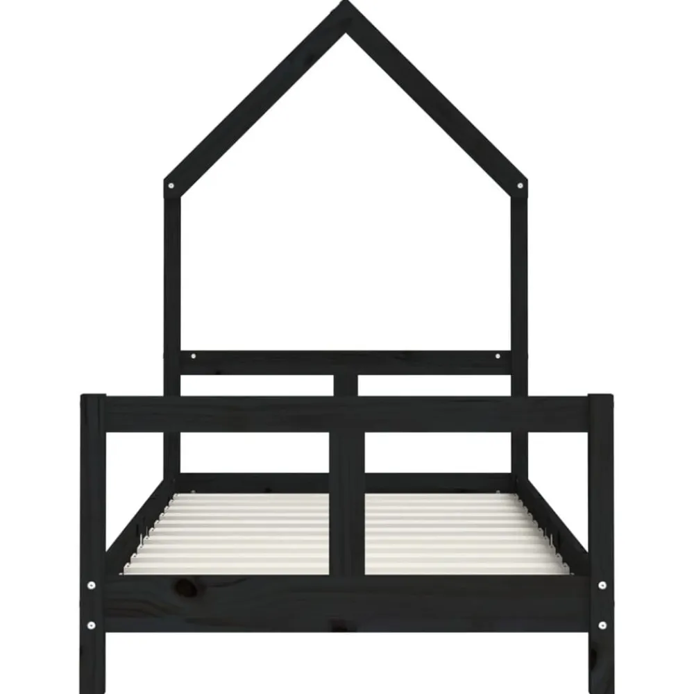 Niños vidaXL Mobiliario Para Bebés Y Niños Pequeños-Estructura de cama para niños madera de pino 80x160 cm
