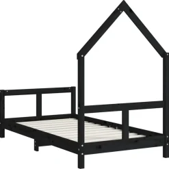 Niños vidaXL Mobiliario Para Bebés Y Niños Pequeños-Estructura de cama para niños madera de pino 80x160 cm