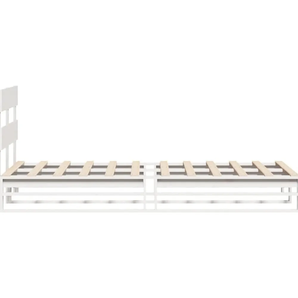 vidaXL Estructura de cama sin colchón madera de pino blanca 90x200 cm Blanco Best