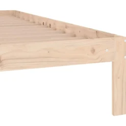 vidaXL Estructura de cama individual sin colchón 75x190 cm Natural Clearance