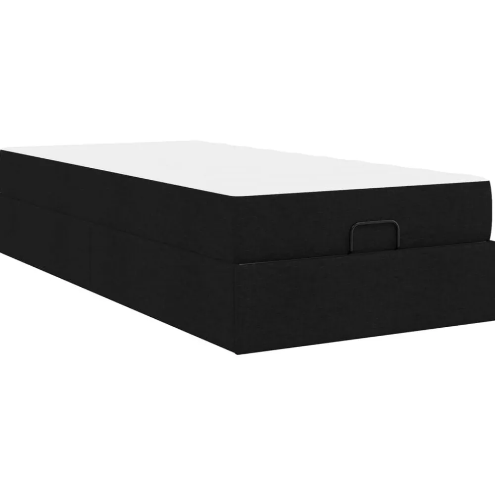 vidaXL Camas Y Accesorios-Estructura de cama con colchón 2 pcs tela