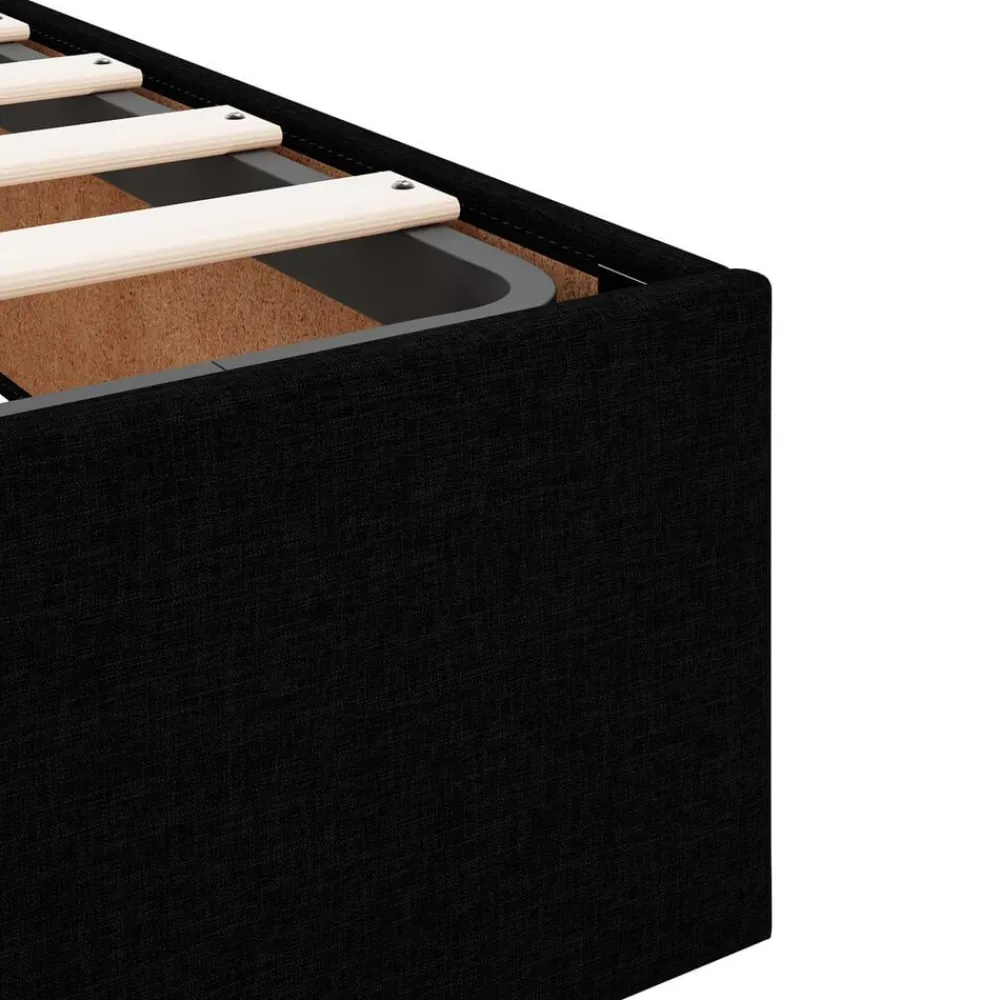 vidaXL Camas Y Accesorios-Estructura de cama con colchón 2 pcs tela