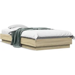 vidaXL Camas Y Accesorios-Estructura de cama sin colchón madera 100x200 cm