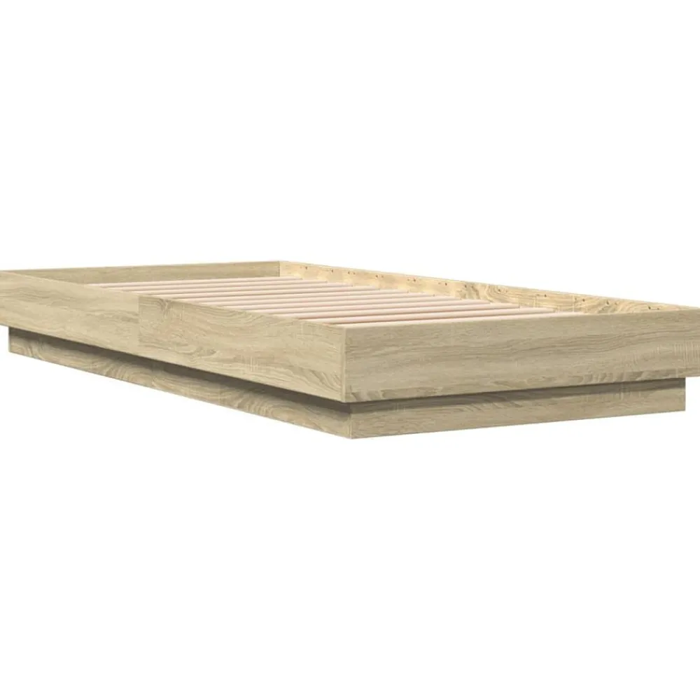 vidaXL Camas Y Accesorios-Estructura de cama sin colchón madera 100x200 cm