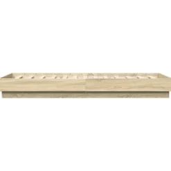 vidaXL Camas Y Accesorios-Estructura de cama sin colchón madera 100x200 cm