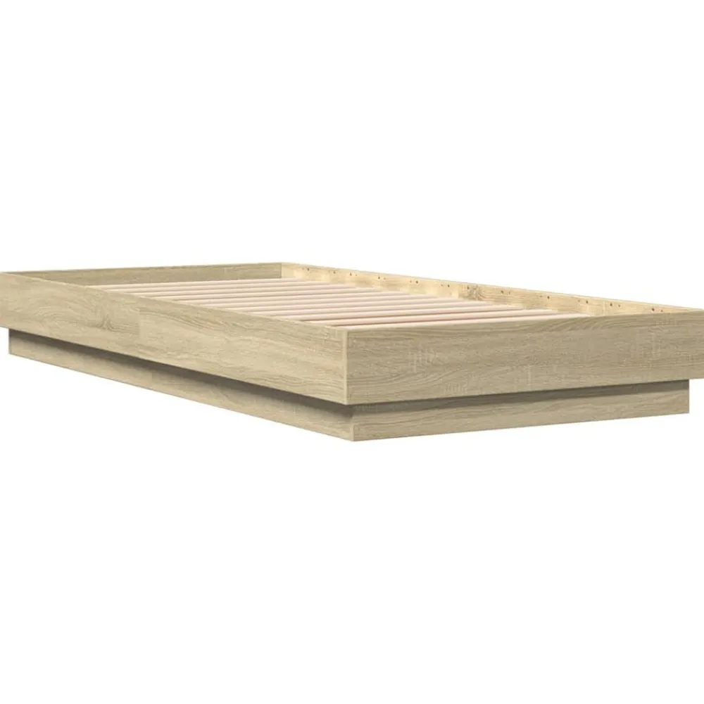 vidaXL Camas Y Accesorios-Estructura de cama sin colchón madera 100x200 cm